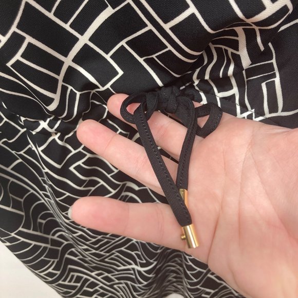 Lauren Ralph Lauren black white career-wear dress pockets tie waist large - Picture 8 of 12